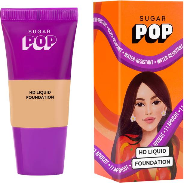 SUGAR POP HD Liquid Foundation Tube with SPF 30 | Lasts upto 10hrs | Full Coverage Foundation