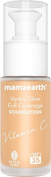 Mamaearth Hydra-Glow Full Coverage | Vitamin C & Turmeric | Gives 3X Instant Glow Foundation