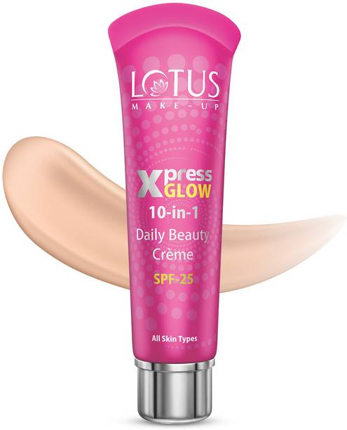 LOTUS MAKE - UP XPRESSGLOW 10-in-1 DAILY BEAUTY CREME | TINTED CC CREAM SPF 25 | ALL SKIN TYPES Foundation