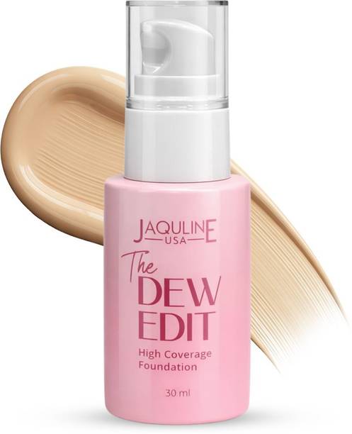 JAQULINE USA The Dew Edit Foundation Full Coverage -30ml | SPF15 | Niacinamide| Soft Matte Foundation