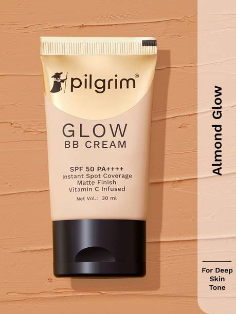 Pilgrim Glow BB Cream|Instant Spot Coverage with SPF 50 PA++++|Almond Glow 05 Foundation