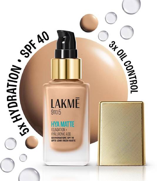 Lakmé 9to5 Hya Matte Foundation + Hyaluronic Acid Neutral Nude - 25ml Foundation