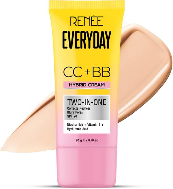 Renee Everyday CC+BB Cream - Hot Coffee, SPF 20, Corrects Redness, Hydrates Skin 20Ml Foundation