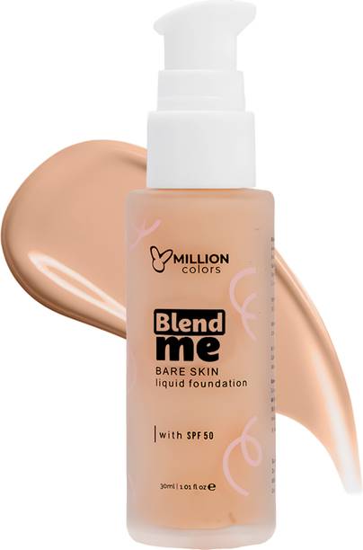 Million Colors Blend Me Bare Skin Waterproof Liquid Foundation for Oily & Dry Skin with SPF 20 Foundation