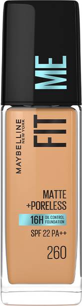 MAYBELLINE NEW YORK Fit Me Matte + Poreless Foundation Natural Matte - Shade 260 Foundation