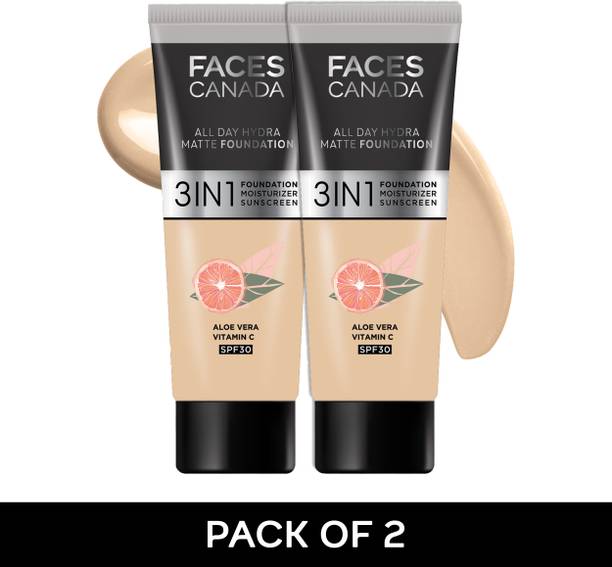 फेसेस कनाडा All Day Hydra Matte (Mini) | 3 in 1 Moisturizer + SPF 30 + Foundation