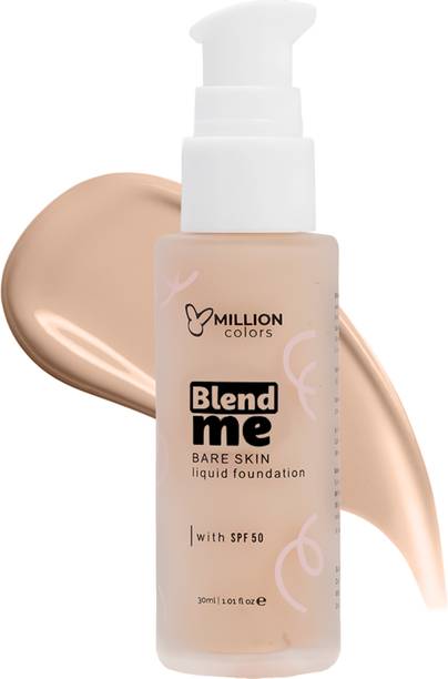 Million Colors Blend Me Bare Skin Waterproof Liquid Foundation for Oily & Dry Skin with SPF 20 Foundation