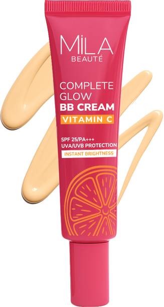 mila beaute Complete Glow BB Cream for Instant Brightness With SPF25 PA+++ & Vitamin C Foundation