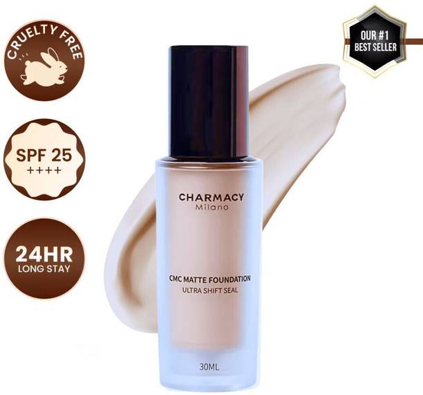 charmacy milano Foundation 02 | 24Hr Wear, SPF25, Waterproof, Full Coverage, Matte Finish Foundation