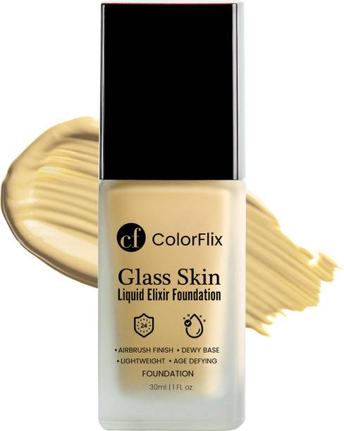ColorFlix Glass Skin Liquid Elixir Foundation – Airbrush Finish & Dewy Base Foundation