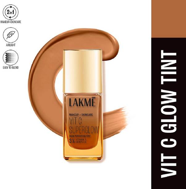 Lakmé Makeup+Skincare VitC Superglow Skin Perfecting Tint Cool Walnut C380 Foundation