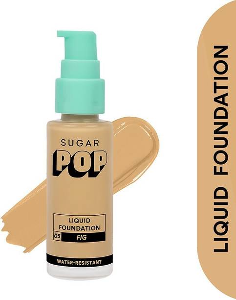 शुगर पॉप Liquid Foundation - 05 Fig | Water Resistant | Super Matte | Full Coverage Foundation