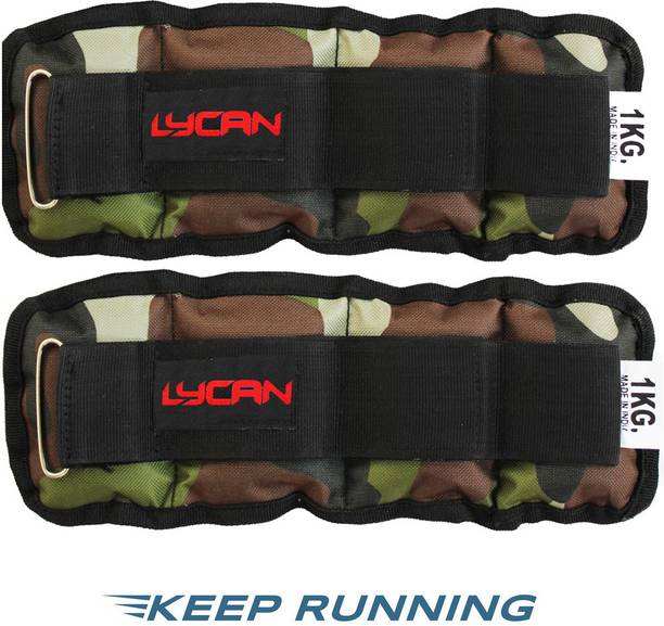 LYCAN ankle & wrist weight 1kg x 2pc Best for Fitness, Walking, Jogging, Aerobic Multicolor Ankle & Wrist Weight