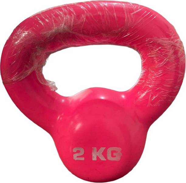 Satya Vinyl Kettlebell 2 Kg Exercise Equipment For Workout Pink Kettlebell
