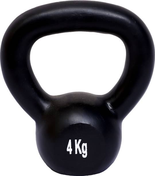 Skill Up Black Kettlebell 4 KG (Pair of 1) Black Kettlebell