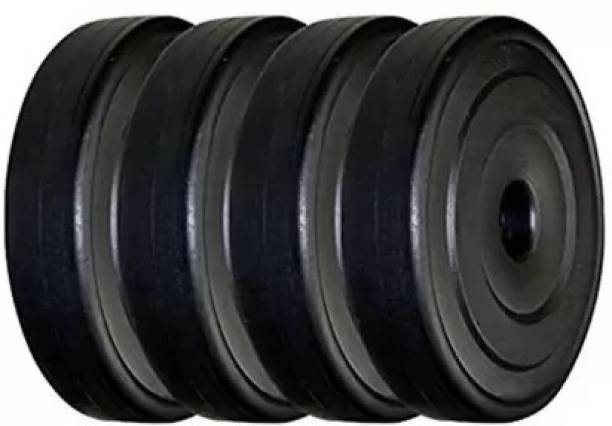 AS SPORTS 10kgPVC weight plates 2.50kg X 4pc use all type dumbbell rods Black Weight Plate
