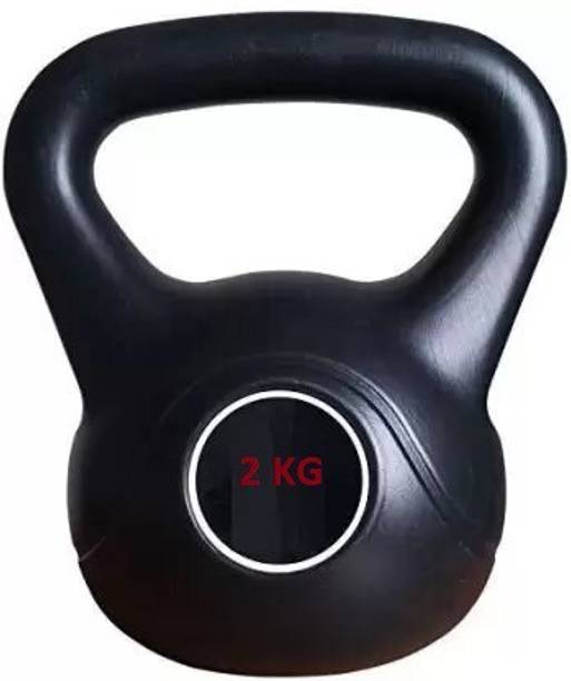 GYM KART Quality (2KG) Kettle bell For Cardio Training Home & Gym Fitness Workout Black Kettlebell
