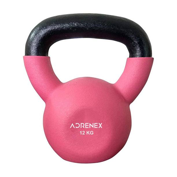 Adrenex 12 kg CAST IRON NEOPRENE COATED kettlebell Pink Kettlebell