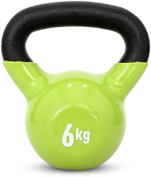 SPORTSLAB Coated Solid Kettlebell Green Kettlebell