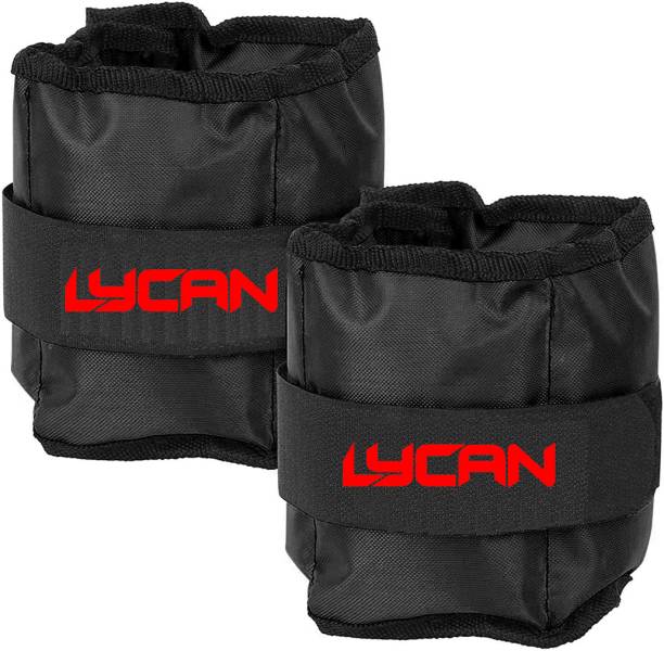 LYCAN 1kg x 2pc ankle weight Best for Fitness, Walking, Jogging, Aerobics and Swimming Black Ankle & Wrist Weight