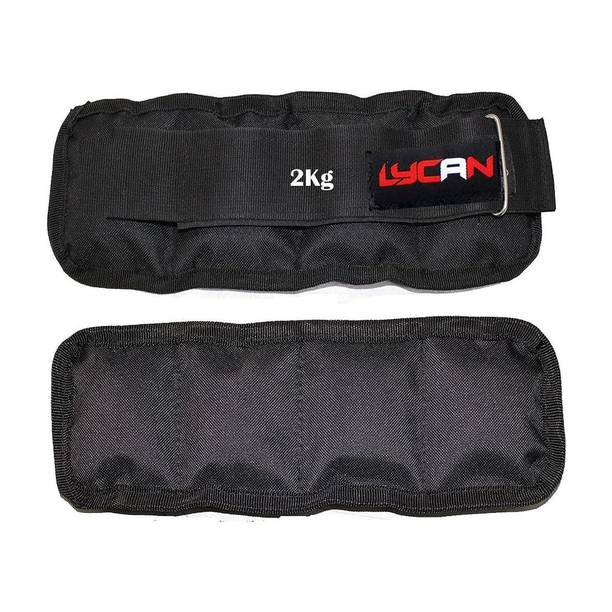 LYCAN 4 kg (2 kg Each x 2 pc) Black Ankle & Wrist Weight