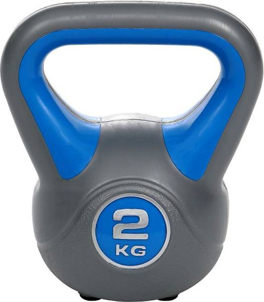COUGAR Kettlebell , Plastic Kettlebell 2 Kg , Kettle Bells For Fitness Strength Stamina Grey Kettlebell