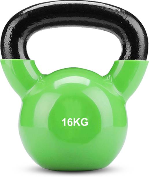 SPORTSLAB Coated Solid Kettlebell Green Kettlebell