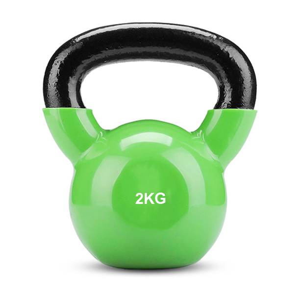 SPORTSLAB Coated Solid Kettlebell Green Kettlebell
