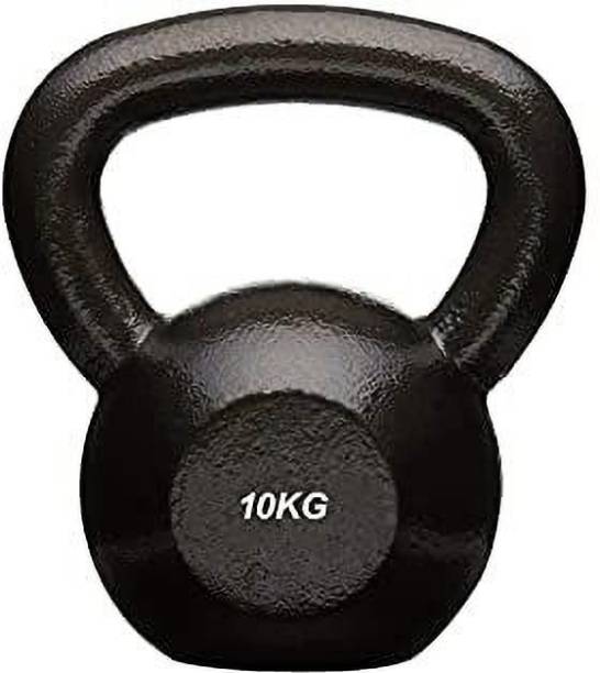 LYGER Kettlebell for Strength/Fitness/Kettle Bell for Home Gym Black Kettlebell