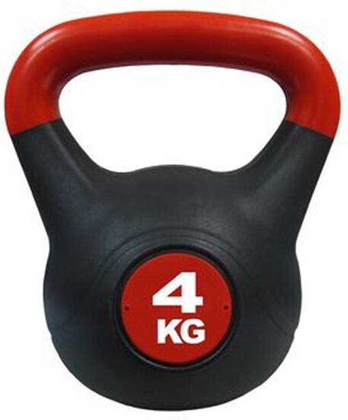 IRIS Vinyl Kettlebell Black, Red Kettlebell