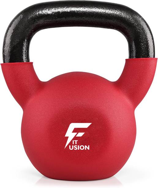 Fit Fusion Free Weight for Home Workout, Strength Training, Weight Loss, and Fitness Red Kettlebell