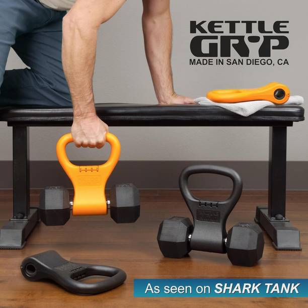 keycraze Adjutable Converts Your Dumbbells Into Kettlebells Orange Kettlebell