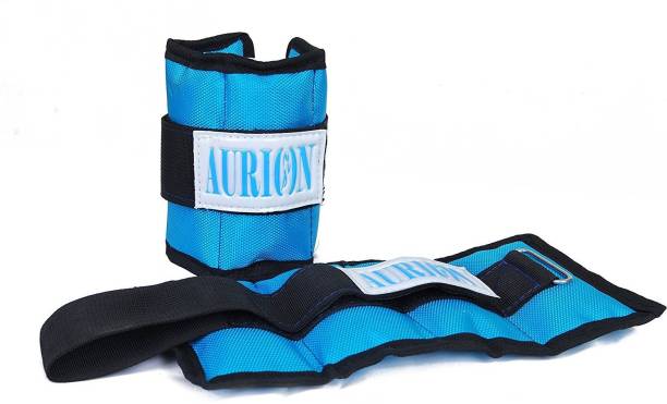 Aurion Wrist Weights 1 Kg x 2 Total 2 kg Home Gym Weight Bands perfect for fitness Blue Ankle & Wrist Weight