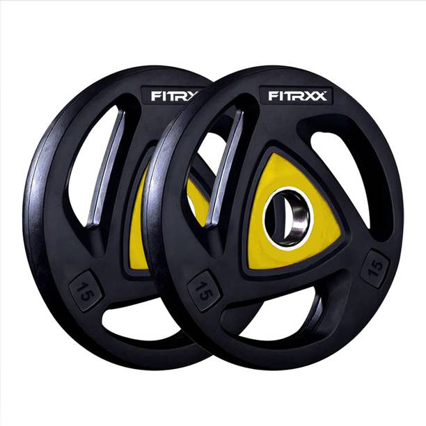 FITRXX Olympic Viva Barbell weight plate (15kg x 2) 50MM Black Weight Plate