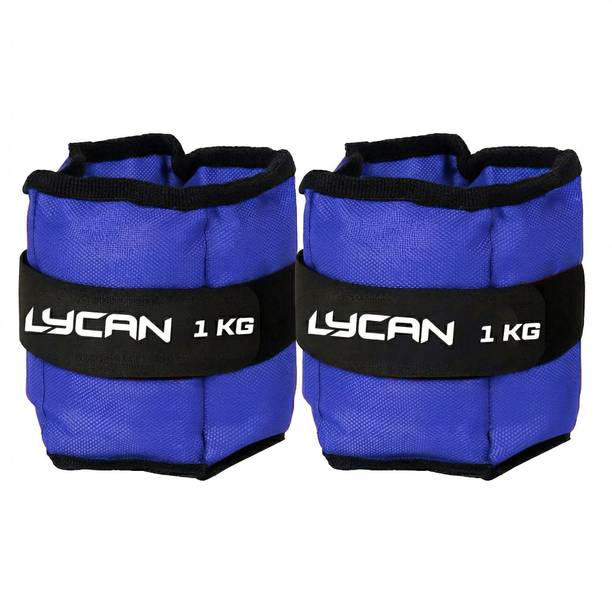 LYCAN wrist & ankle weight 1kg pair Blue Ankle & Wrist Weight