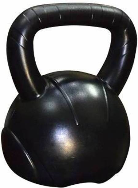 SBR Sports ''4Kg KettleBell for Strength Cardio Training, Home and Gym Fitness Workout Black Kettlebell