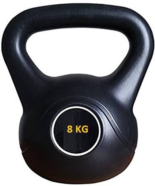 GYM KART Jumbo Quality (8KG) Kettle bell Home & Gym Fitness Workout Black Kettlebell