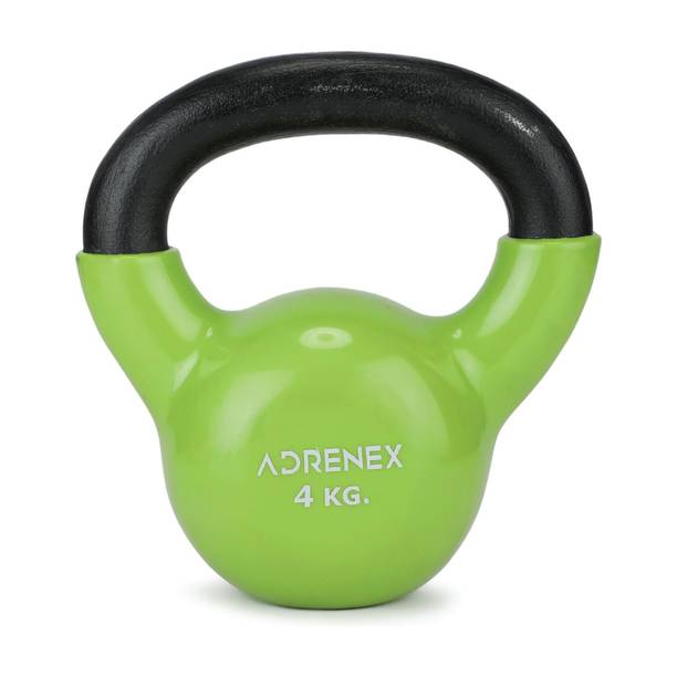 Adrenex by Flipkart 4kg Vinyl Coated, Anti Slip Kettlebell