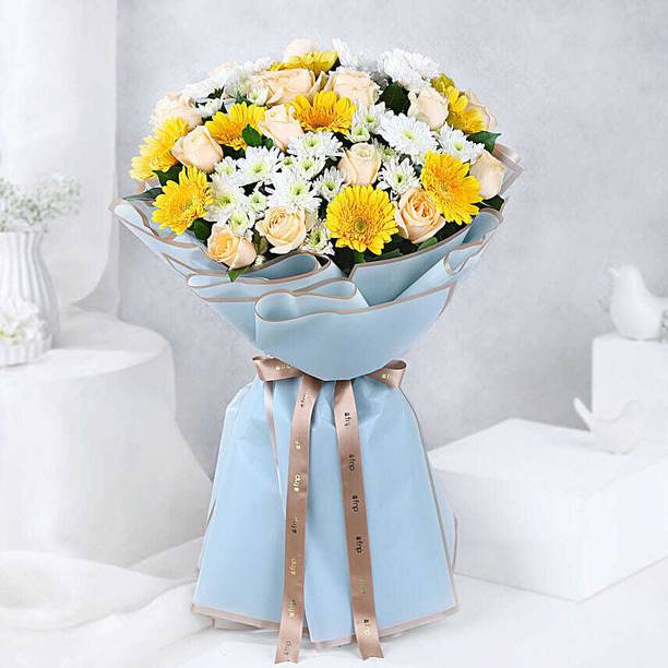 FNP Fresh Multicolor Roses Bouquets