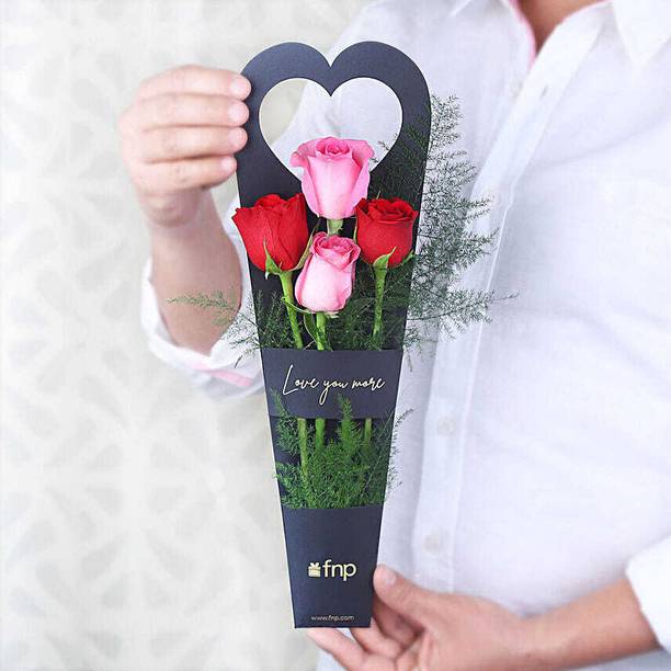 FNP Fresh Multicolor Rose Bouquets