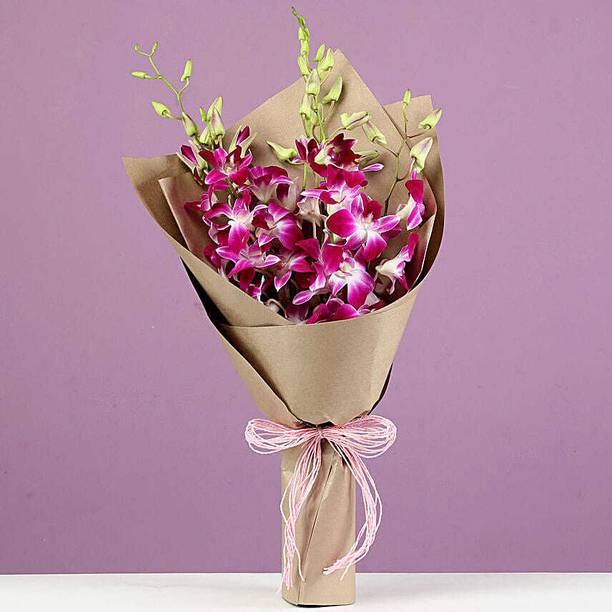 FNP Fresh Multicolor Orchids Bouquets