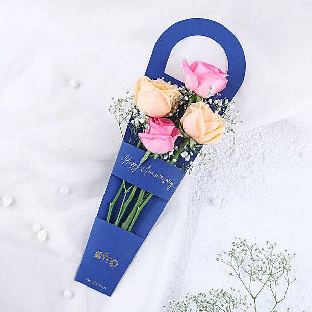 FNP Fresh Multicolor Roses Bouquets
