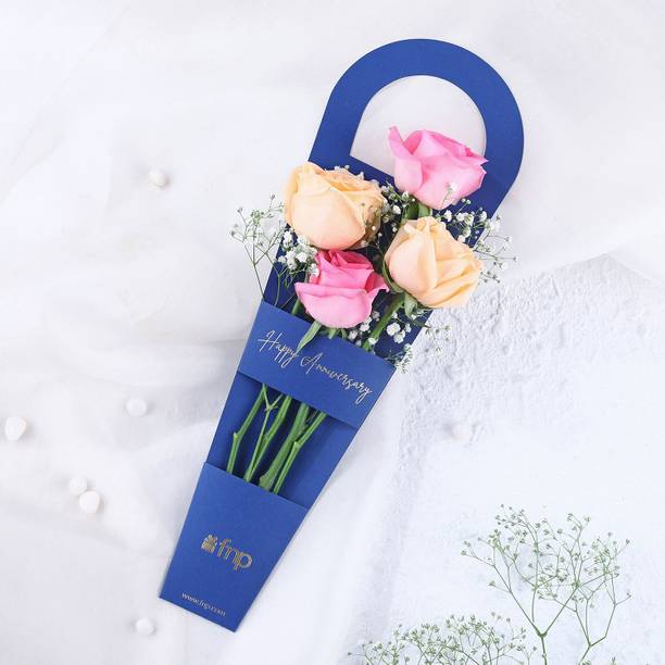 FNP Fresh Multicolor Roses Bouquets