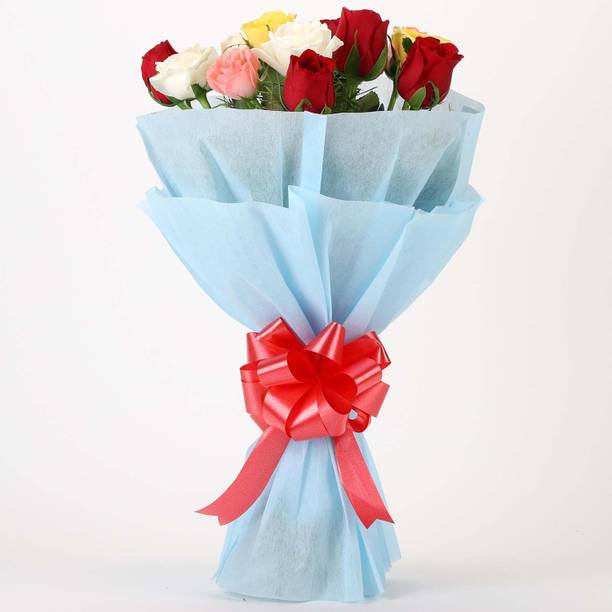 FNP Fresh Multicolor Roses Bouquets