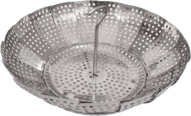 HASMUN Vegetable Steamer Basket for Veggie Fish Food,Adjustable Size to Fit Various Pot Steel Steamer