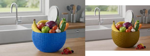 blooming furnancy SmartKitchen Basket Plastic Fruit & Vegetable Basket