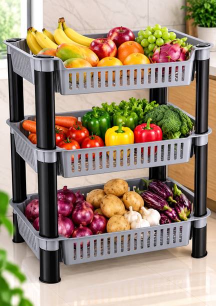 jagahFlex 3L MULTIPURPOSE BASKET Plastic Fruit & Vegetable Basket