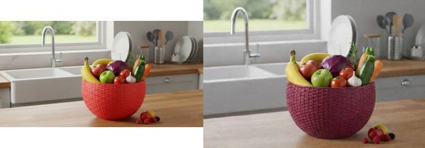 blooming furnancy SmartKitchen Basket Plastic Fruit & Vegetable Basket