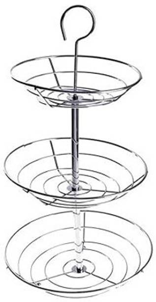 Daivik Wire Fruit Bowl or Produce Holder 3Tier Fruit Basket Stand for Storage Vegetable Stainless Steel Fruit & Vegetable Basket