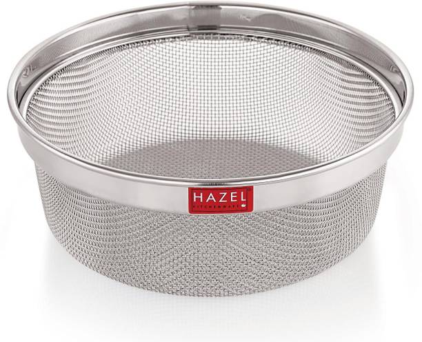 HAZEL Stainless Steel Strainer Without Handle Fruits Vegetable Basket for Kitchen Stainless Steel Fruit & Vegetable Basket